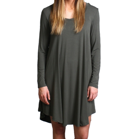 Army Piko Scoop Neck Dress