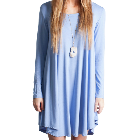 Serenity Piko Scoop Neck Dress