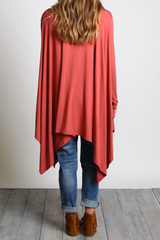 Marsala Piko Long Sleeve Drape Tunic - DEV!  - 3