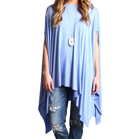Serenity Piko Asymmetrical Poncho