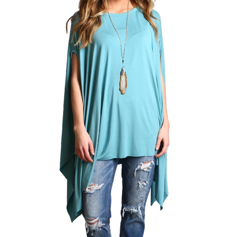 Paloma Piko Asymmetrical Poncho