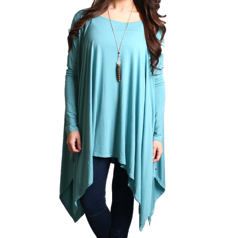 Paloma Piko Long Sleeve Drape Tunic