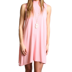 Rose Quartz Piko Mock Neck Tunic - DEV!  - 1