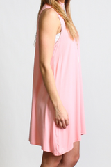 Rose Quartz Piko Mock Neck Tunic - DEV!  - 2