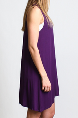 Dark Purple Piko Mock Neck Tunic - DEV!  - 2
