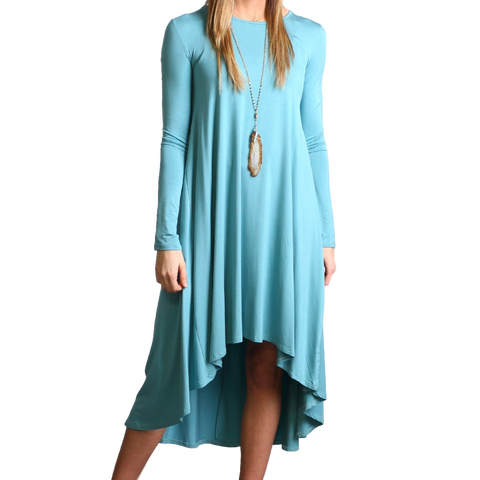 Paloma Piko Long Sleeve High Low Dress