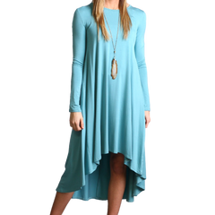 Paloma Piko Long Sleeve High Low Dress - DEV!  - 1