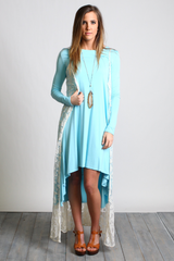 Limpet Shell Piko Long Sleeve High Low Dress - DEV!  - 4