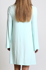 Mint Piko Keyhole Bell Sleeve Dress - DEV!  - 3