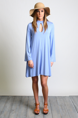 Serenity Piko Keyhole Bell Sleeve Dress - DEV!  - 4
