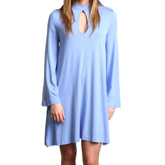Serenity Piko Keyhole Bell Sleeve Dress - DEV!  - 1