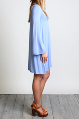 Serenity Piko Keyhole Bell Sleeve Dress - DEV!  - 2