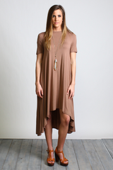 Mocha Piko High Low Dress - DEV!  - 4