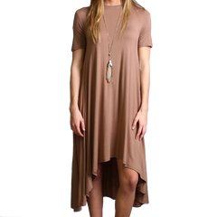 Mocha Piko High Low Dress - DEV!  - 1