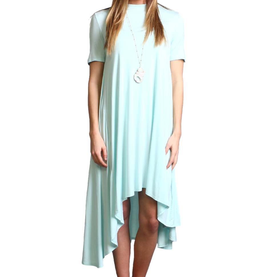 Mint Piko High Low Dress - DEV!  - 1