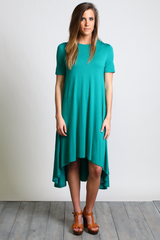Green Piko High Low Dress - DEV!  - 4