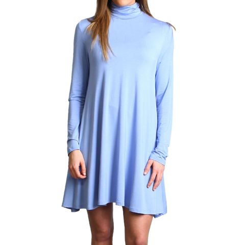 Serenity Piko Turtleneck Swing Dress