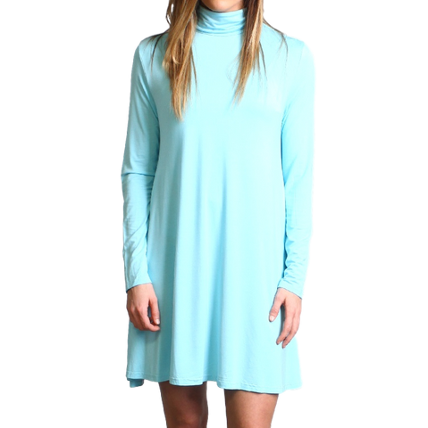 Limpet Shell Piko Turtleneck Swing Dress