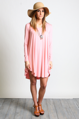 Rose Quartz Piko Scoop Neck Dress - DEV!  - 4