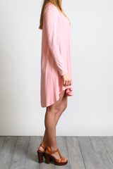 Rose Quartz Piko Scoop Neck Dress - DEV!  - 2