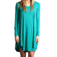 Green Piko Scoop Neck Dress - DEV!  - 1