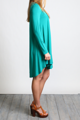 Green Piko Scoop Neck Dress - DEV!  - 2