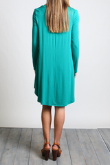Green Piko Scoop Neck Dress - DEV!  - 3