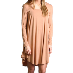Iced Coffee Piko Scoop Neck Dress - DEV!  - 1