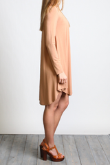 Iced Coffee Piko Scoop Neck Dress - DEV!  - 2