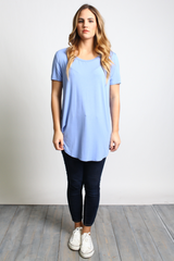 Serenity Piko Short Sleeve Curved Hem Top - DEV!  - 4