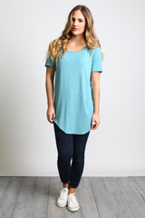 Paloma Piko Short Sleeve Curved Hem Top - DEV!  - 4
