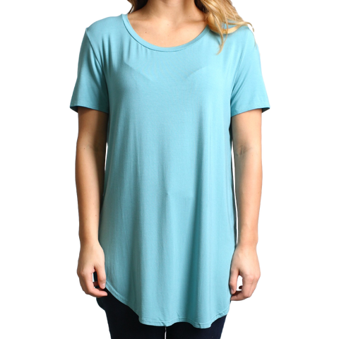 Paloma Piko Short Sleeve Curved Hem Top