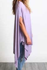 Lilac Gray Piko Asymmetrical Poncho - DEV!  - 2