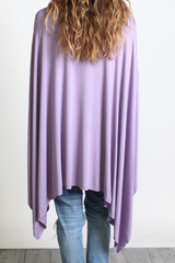 Lilac Gray Piko Asymmetrical Poncho - DEV!  - 3