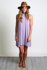 Lilac Gray Piko Mock Neck Tunic - DEV!  - 4