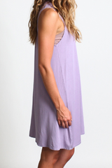 Lilac Gray Piko Mock Neck Tunic - DEV!  - 2