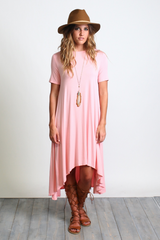 Rose Quartz Piko High Low Dress - DEV!  - 4
