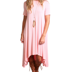 Rose Quartz Piko High Low Dress - DEV!  - 1
