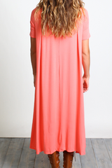 Peach Echo Piko High Low Dress - DEV!  - 3