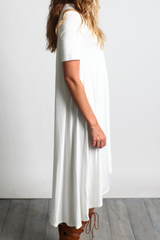 Off White Piko High Low Dress - DEV!  - 2