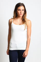White Piko Stretch Camisole - DEV!  - 4