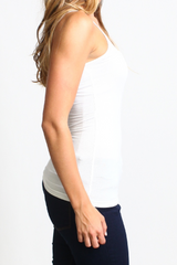White Piko Stretch Camisole - DEV!  - 2