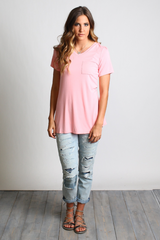 Rose Quartz Piko Pocket Tee - DEV!  - 4