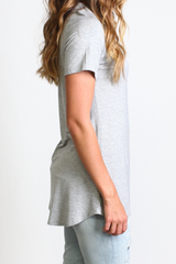 Heather Gray Piko Pocket Tee - DEV!  - 2