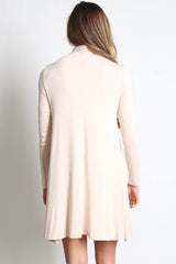 Cream Blush Piko Turtleneck Swing Dress - DEV!  - 3