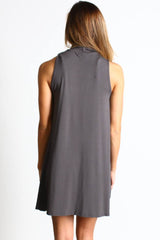 Dark Gray Piko Mock Neck Tunic - DEV!  - 3