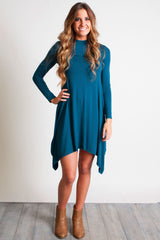 Majolica Blue Piko Handkerchief Dress - DEV!  - 4