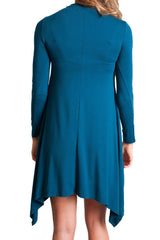 Majolica Blue Piko Handkerchief Dress - DEV!  - 3