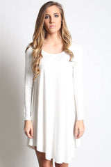 Off White Piko Scoop Neck Dress - DEV!  - 4