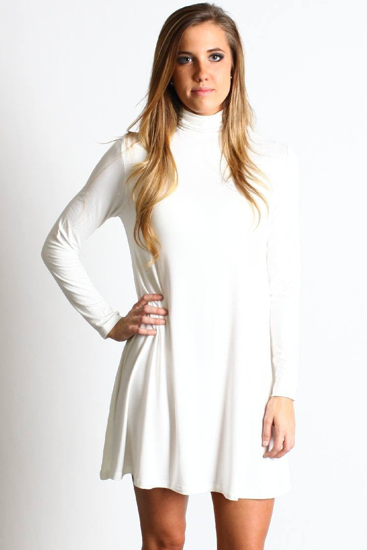 Turtle Neck Swing Dress